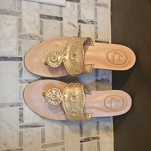 Jack Rogers Gold wedge sole sandel